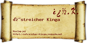 Östreicher Kinga névjegykártya