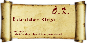 Östreicher Kinga névjegykártya